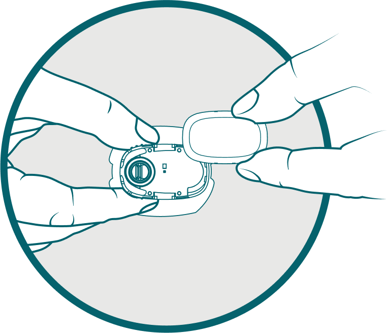 Clip trasnmitter onto sensor